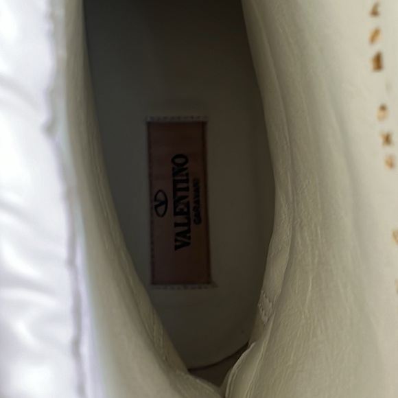 VALENTINO GARAVANI Rockstud Leather Biker Snow Winter Boots White Size 40, NEW - Picture 14 of 17